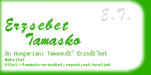 erzsebet tamasko business card